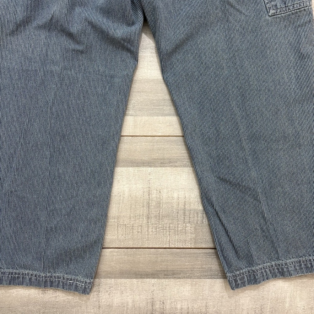OshKosh B'gosh Vintage Hickory Striped Work Pants Railroad Women 12 Short Blue - Picture 11 of 16